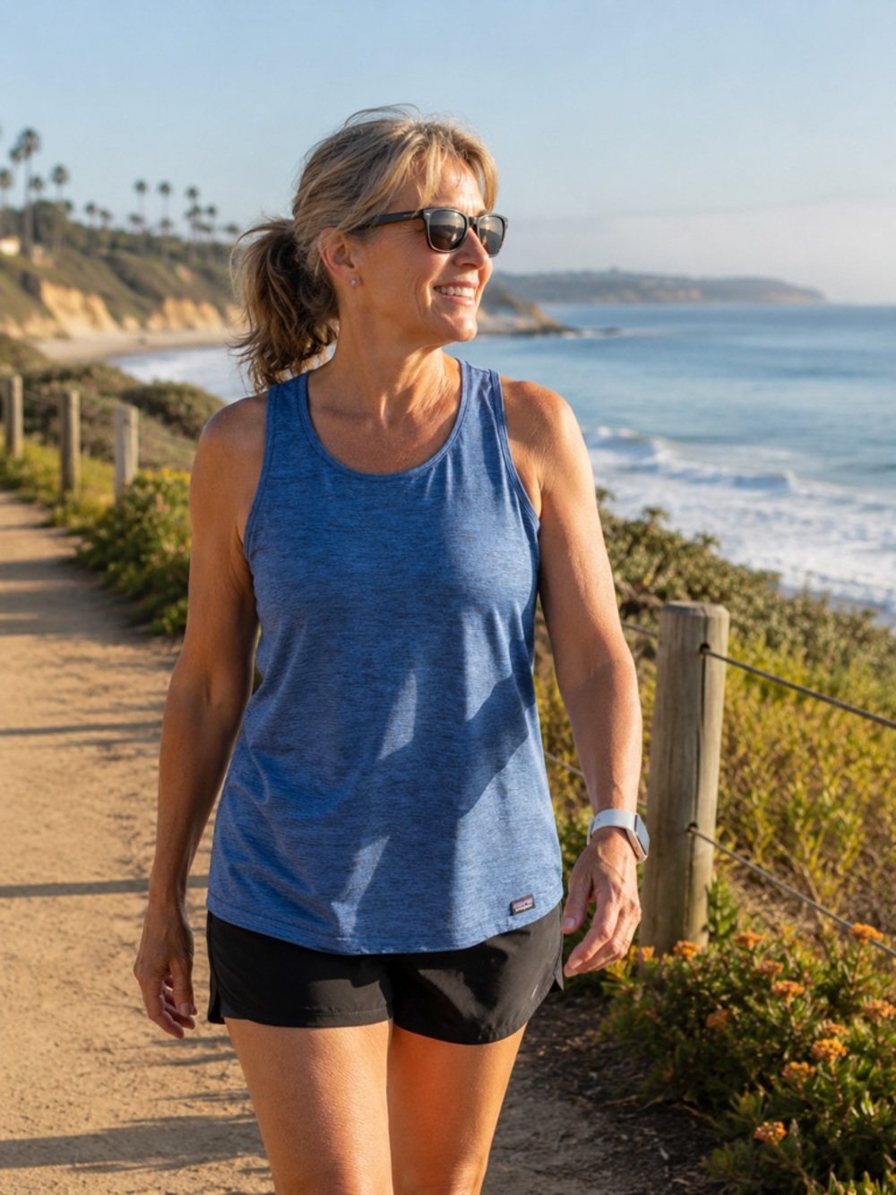 Patagonia Capilene Tank Top Womens Small Blue Lightweight Moisture Wicking